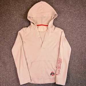 Nike Ohio State Buckeyes Sweatshirt Girls M (8-10) Gray Swoosh Hoodie Pullover